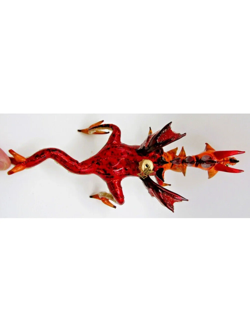 Morawski Ornaments Polish Hand-Blown Glass Dragon Christmas Ornament